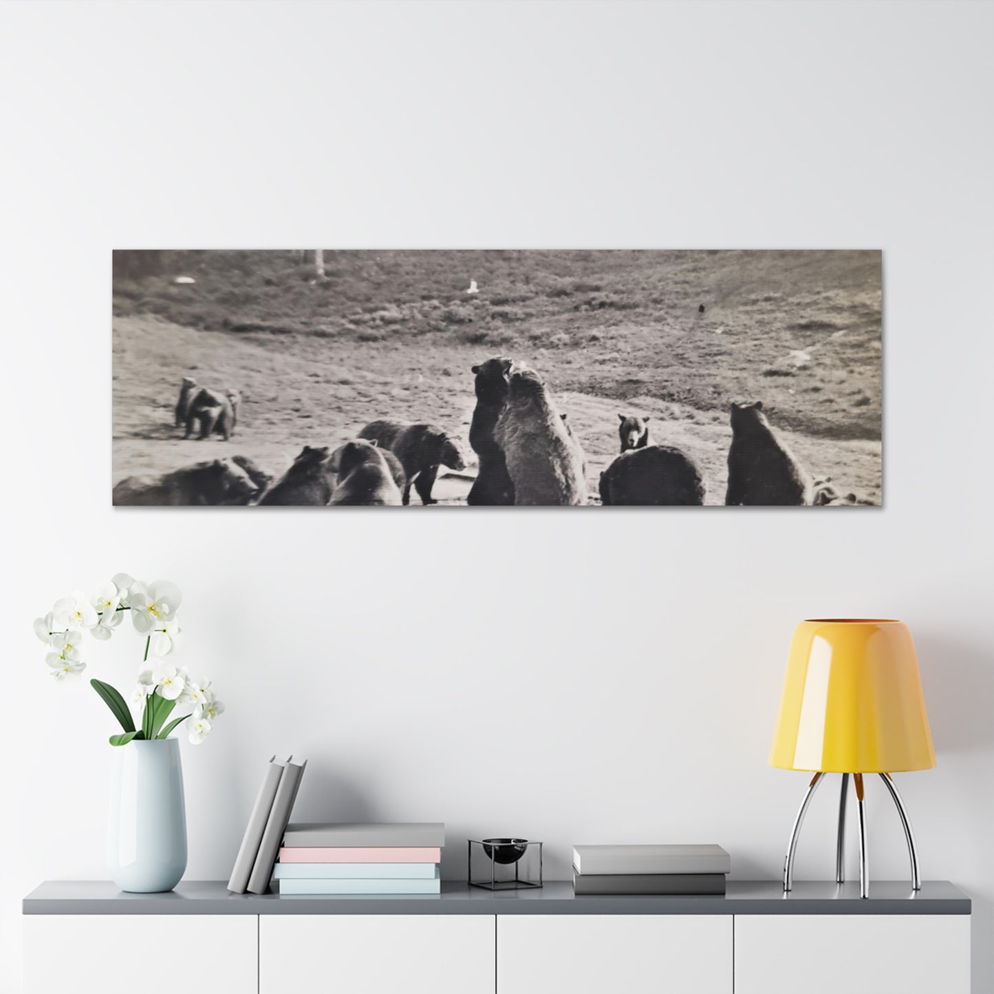 Yellowstone Grizzly Bears Canvas Gallery Wraps 60″ x 20″ 1.25"