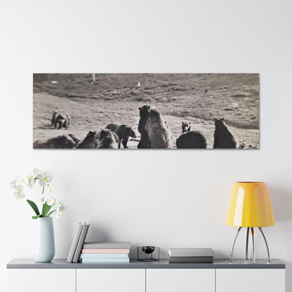 Yellowstone Grizzly Bears Canvas Gallery Wraps 60″ x 20″ 1.25"