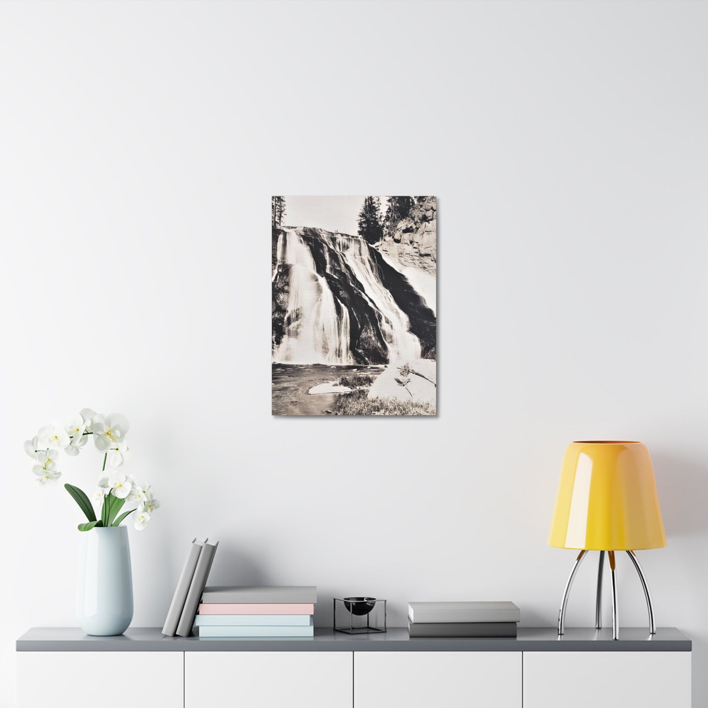 Gibbon Falls Yellowstone Stretched Canvas