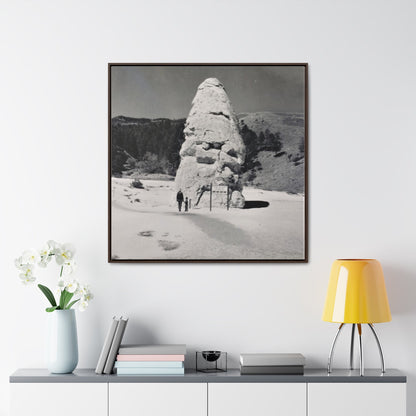 Liberty Cap Yellowstone Gallery Canvas Wraps Square Frame 36″ x 36″ 1.25" Walnut