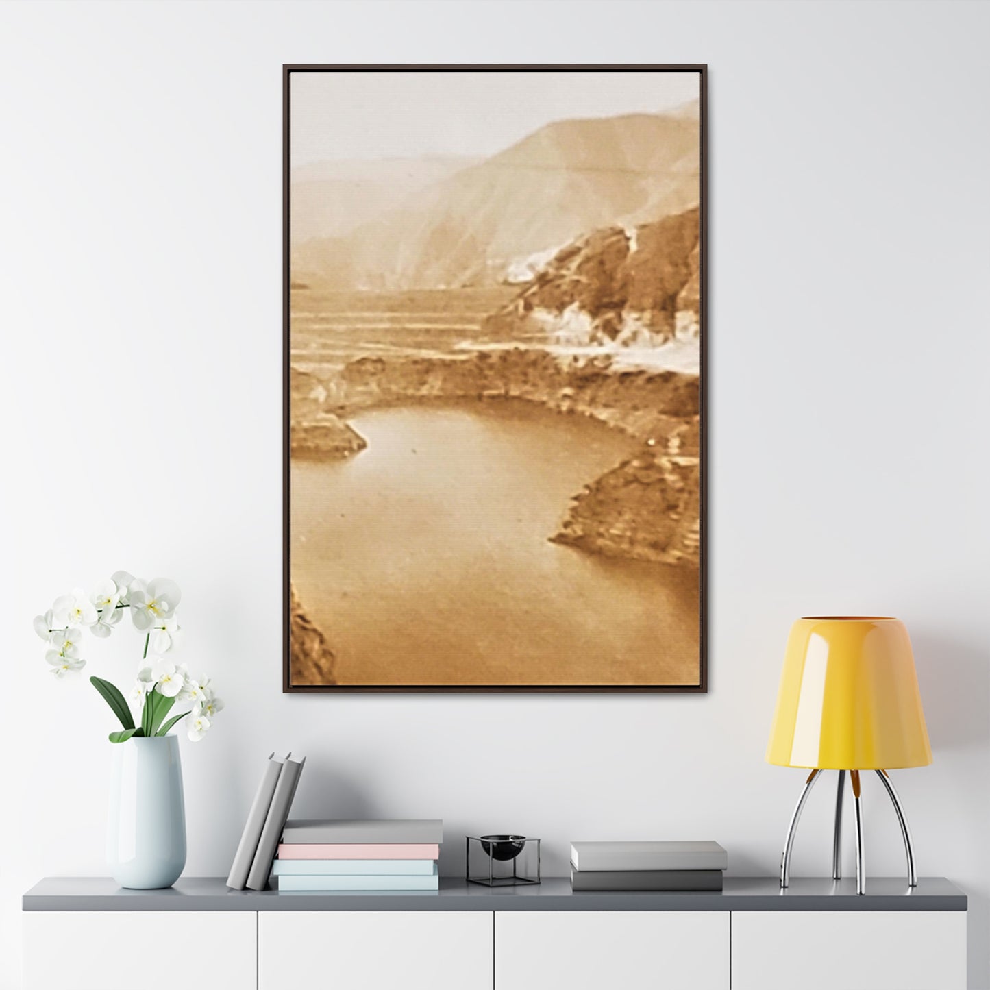 San Gabriel Dirt Fill Dam #1 Gallery Canvas Wraps, Vertical Frame