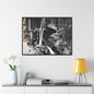 Narada Falls Yellowstone Gallery Canvas Wraps Horizontal Frame 40″ x 30″ Walnut 1.25"