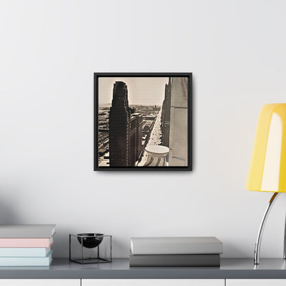 Michigan Ave Chicago Gallery Canvas Wraps Square Frame 12″ x 12″ Premium Gallery Wraps (1.25″) Black