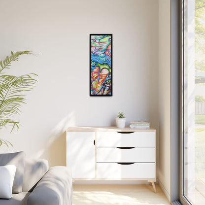 Multi-Color Abstract Framed Canvas Art Print - Kia Day Design