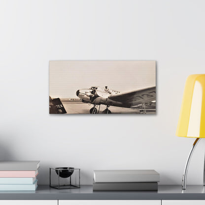 Refueling Mid-Contintent Chief Line Omaha Airport 1939 Canvas Gallery Wraps 20″ x 10″ 1.25"