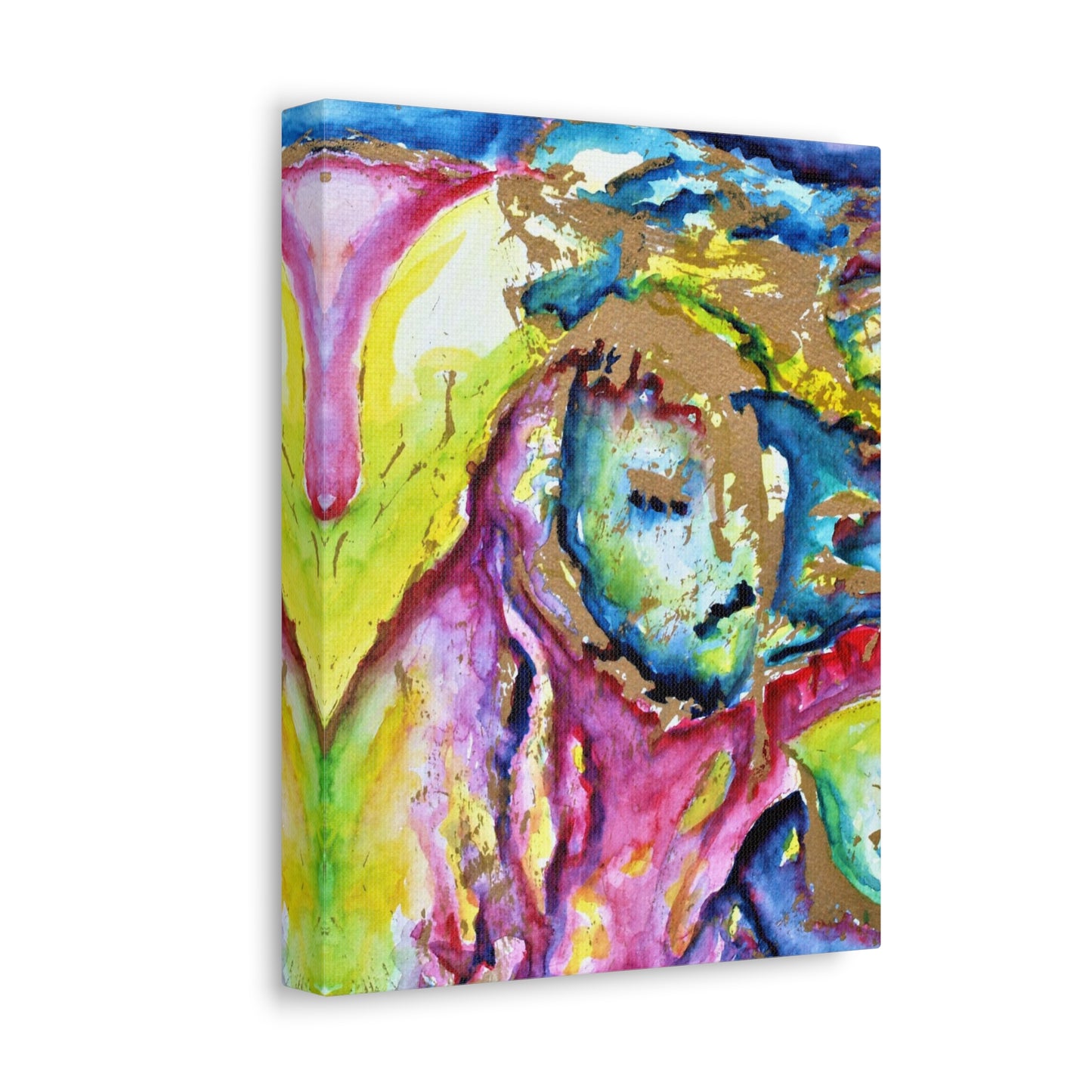 Mother's Face Stretched Canvas