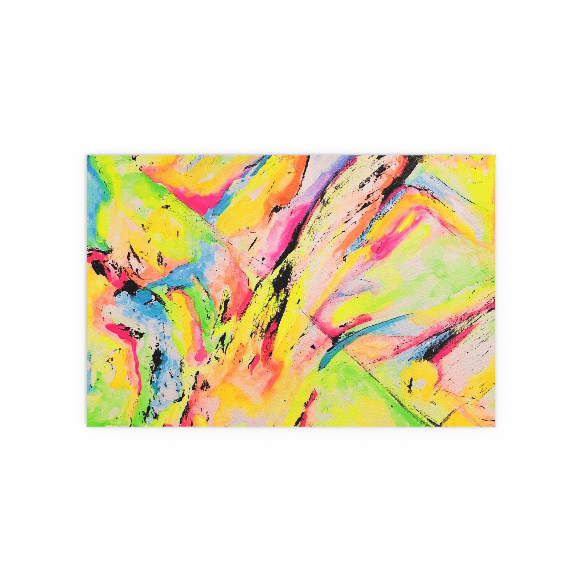 Neon Fire Silk Posters - 18″ x 12″ (Horizontal) Semi Glossy - Poster