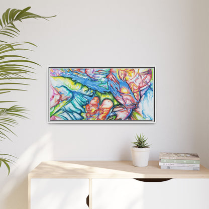 Multi-Color Abstract Framed Canvas Art Print - Kia Day Design