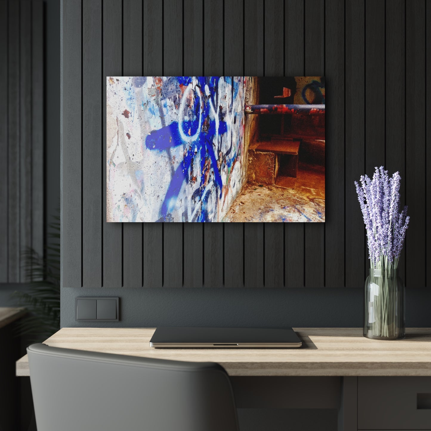 Graffiti Urban Photo Acrylic Print — French Cleat Hanging - 30″ x 20″ (Horizontal) 0.25'' - Home Decor