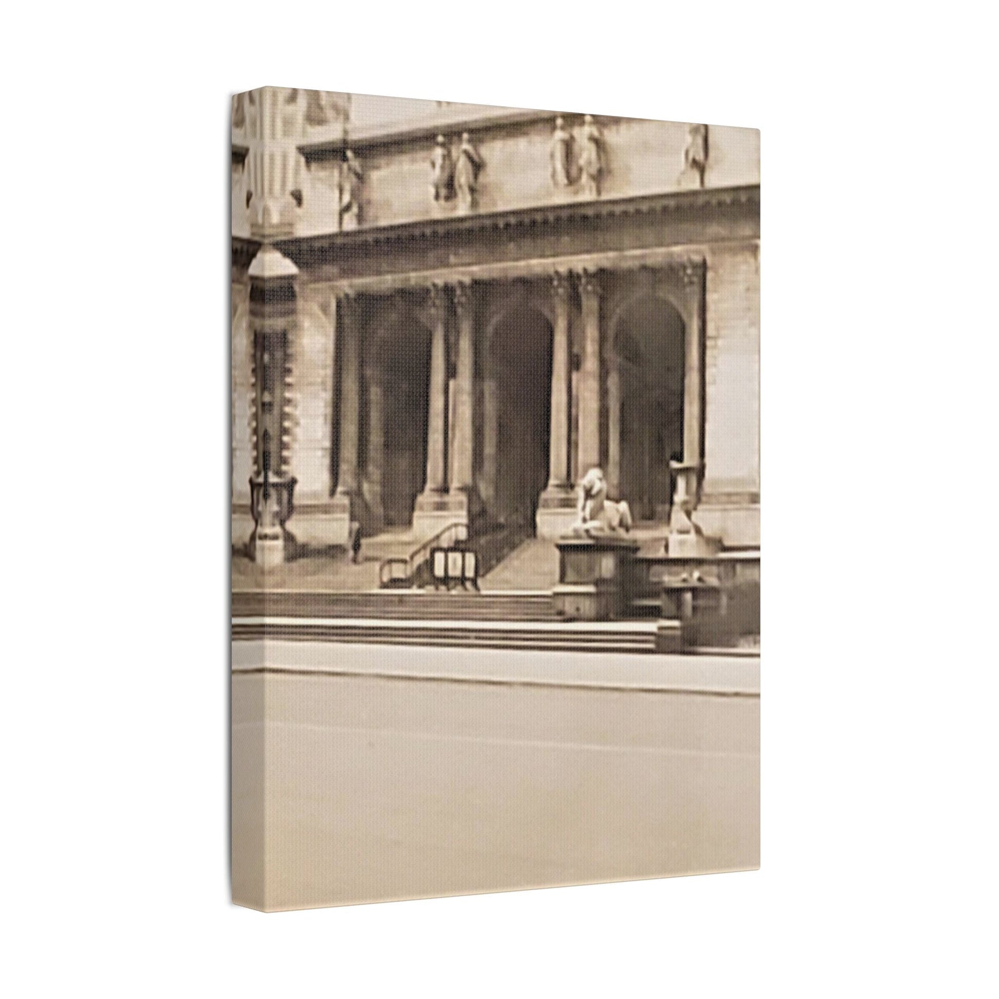 New York Public Library Satin Canvas Stretched