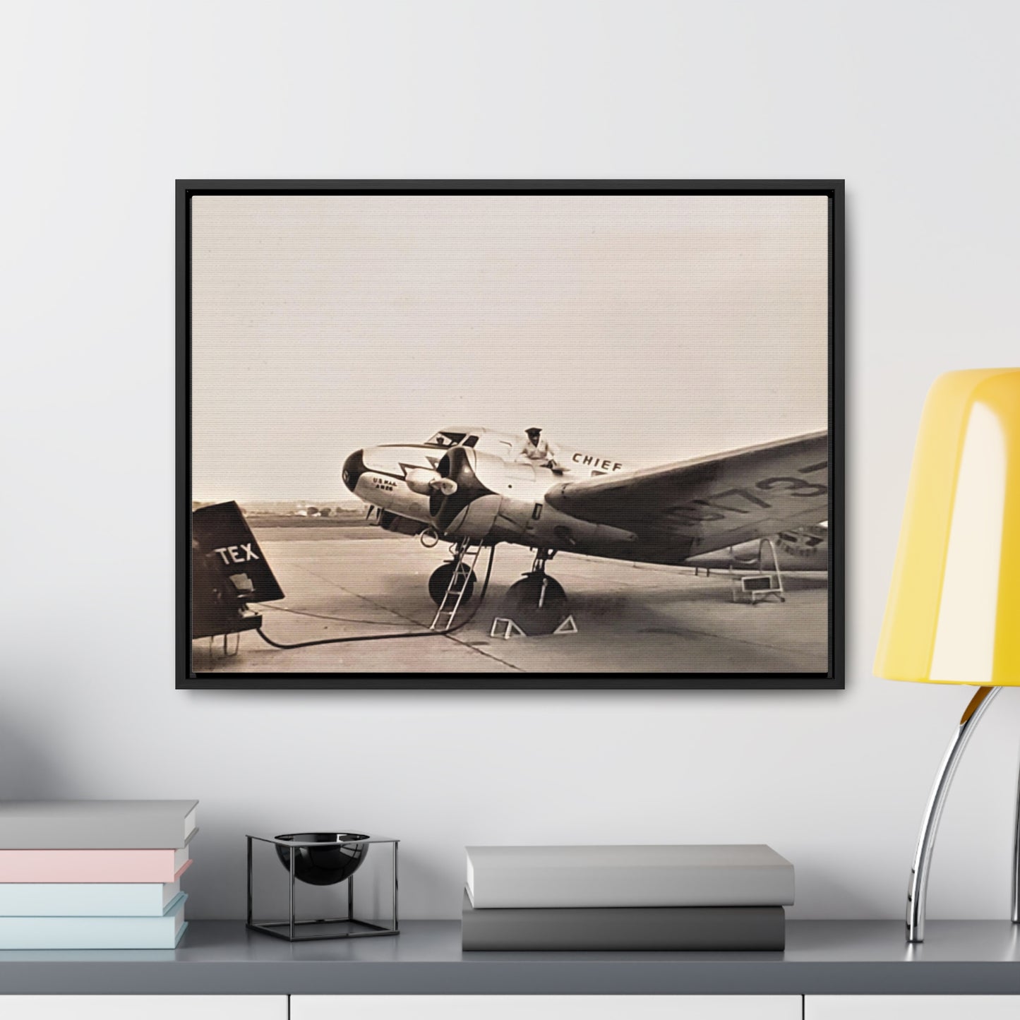 Refueling Mid-Contintent Chief Line 1939 Gallery Canvas Wraps, Horizontal Frame