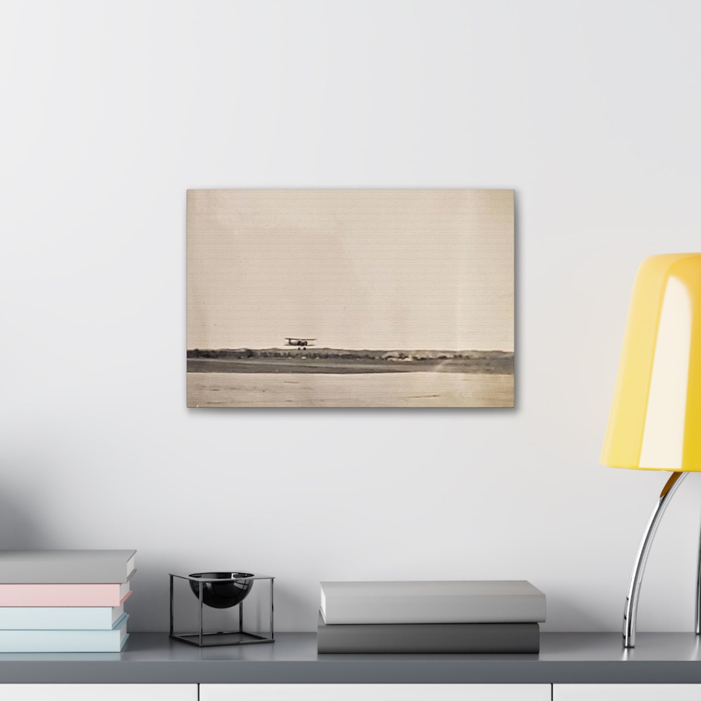 Plane Landing Omaha Airport 1939 Canvas Gallery Wraps