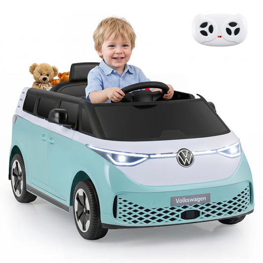 12V Electric Ride-On VW Bus with Remote Control & Music - - Ride-On Toy