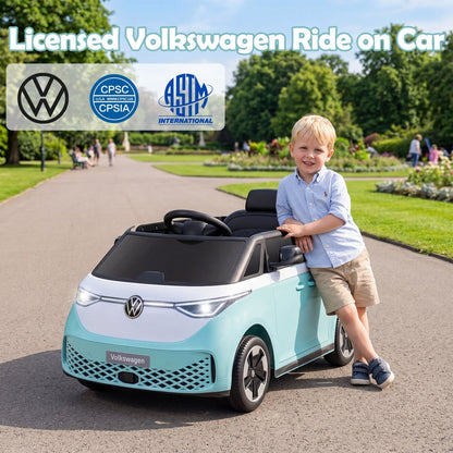12V Electric Ride-On VW Bus with Remote Control & Music - - Ride-On Toy