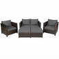 5 Pieces Patio Cushioned Rattan Furniture Set- DirectDeals- {{Product type}}