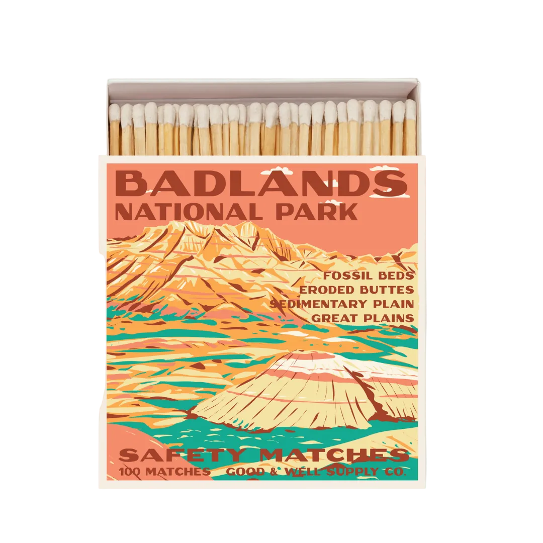 Badlands Vintage National Park Cabin Matches - -