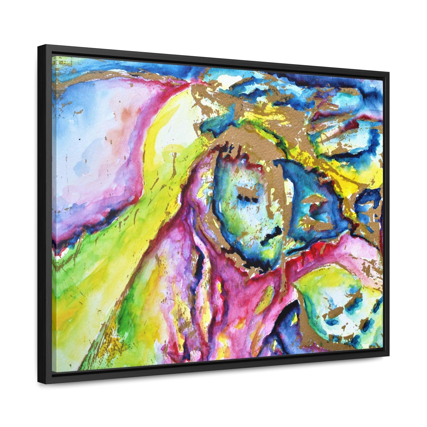 Mother's Face Gallery Canvas Wraps, Horizontal Frame