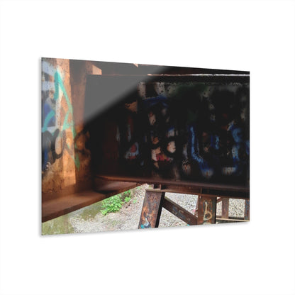 Graffiti Bridge Acrylic Print — Urban Decay Photo Wall Art French Cleat Hanging - - Home Decor
