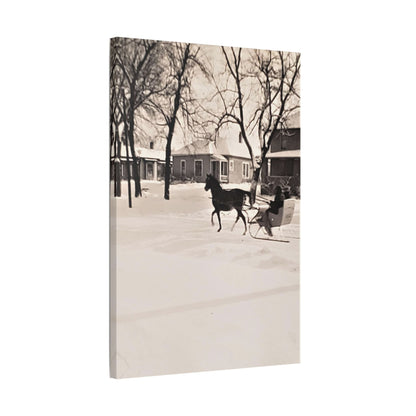 Carriage Ride Satin Canvas Stretched