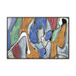 Blue Girl Gallery Canvas Wraps Horizontal Frame 48″ x 32″ Walnut 1.25"