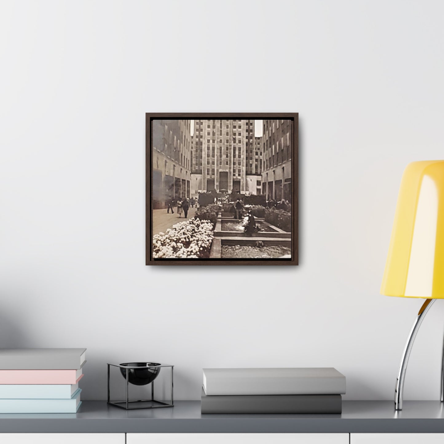 Rockefeller Plaza Gallery Canvas Wraps, Square Frame