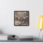 Rockefeller Plaza Gallery Canvas Wraps Square Frame 12″ x 12″ Premium Gallery Wraps (1.25″) Walnut