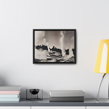 Norris Geyser Yellowstone Gallery Canvas Wraps Horizontal Frame 14″ x 11″ Black 1.25"