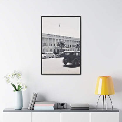 Sunset Bowling Center Largest in U.S 1939 Gallery Canvas Wraps Vertical Frame 24″ x 36″ Premium Gallery Wraps (1.25″) Black