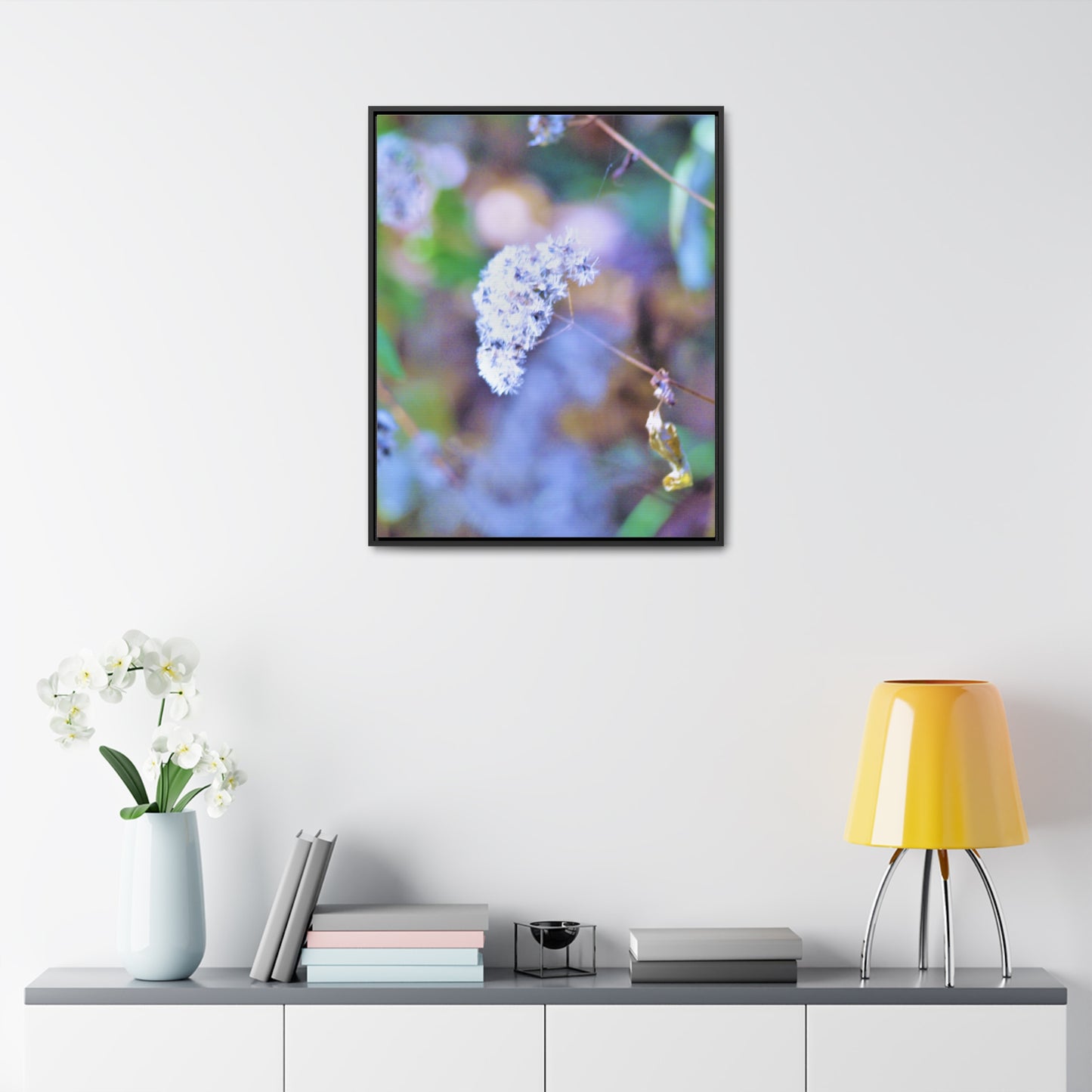 Macro Blue Gallery Canvas Wraps, Vertical Frame