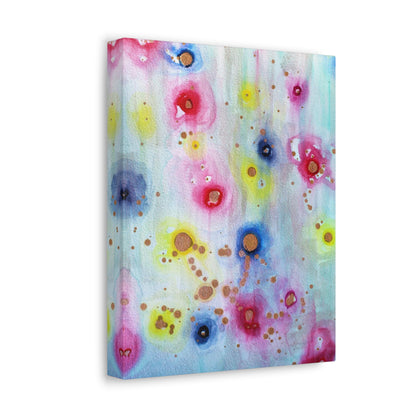 Raining Blooms Stretched Canvas