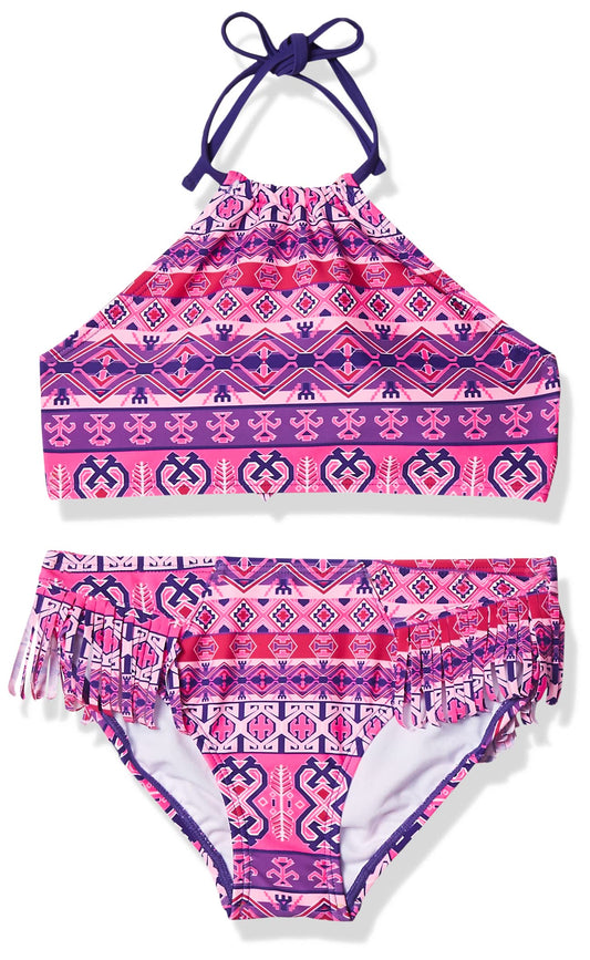 Kanu Surf Girls Halter Bikini UPF 50+ Mahina Pink - Mahina Pink 10 - swimwear