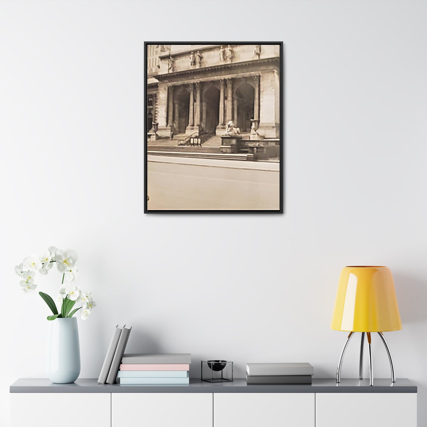 New York Public Library Gallery Canvas Wraps, Vertical Frame