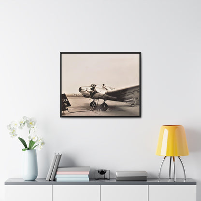 Refueling Mid-Contintent Chief Line 1939 Gallery Canvas Wraps Horizontal Frame 30″ x 24″ Black Premium Gallery Wraps (1.25″)