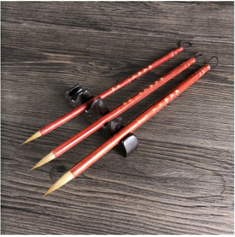 Red Sandalwood Teeny Hook Line Calligraphy Pen. - - Calligraphy Brushes