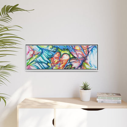 Multi-Color Abstract Framed Canvas Art Print - Kia Day Design