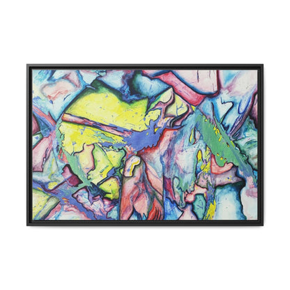 Alien Abstract Colorful Framed Canvas Art - Kia Day Design
