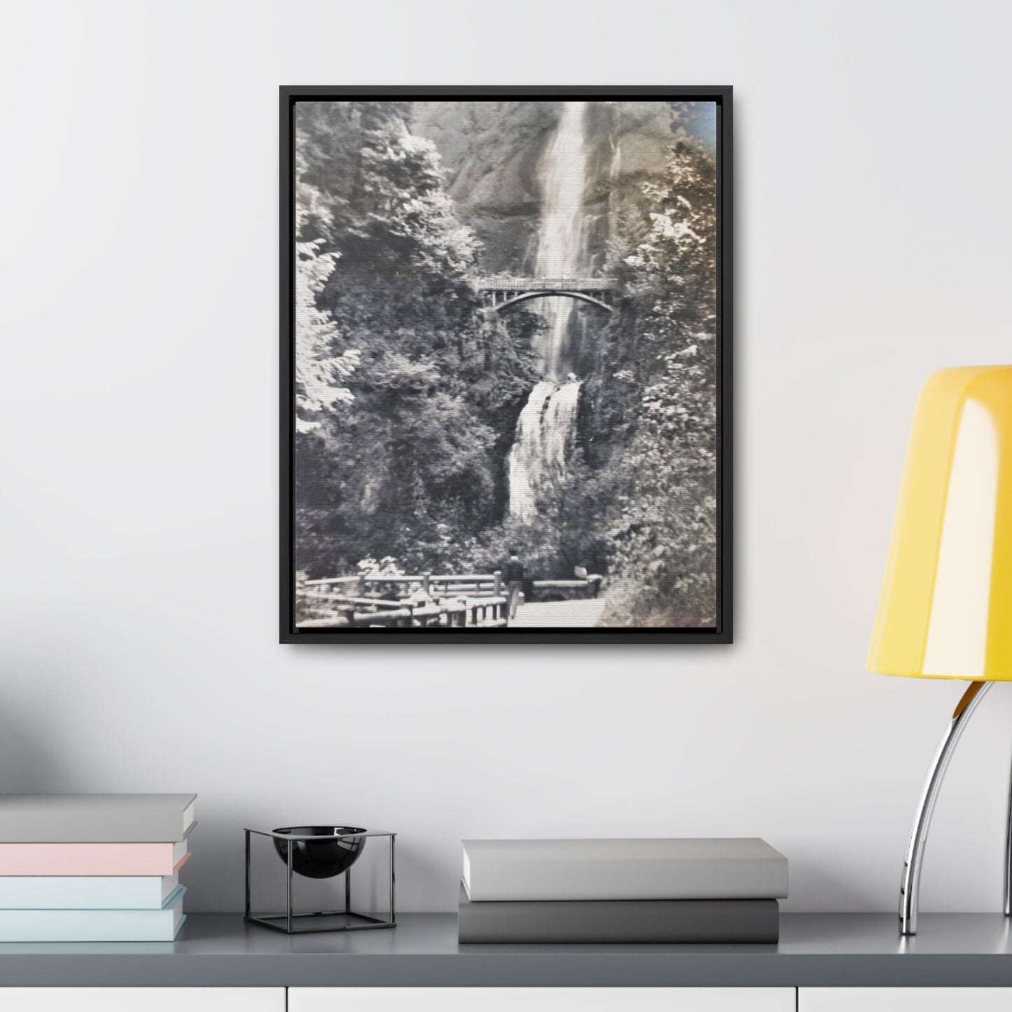 Multnomah Falls Oregon Gallery Canvas Wraps, Vertical Frame