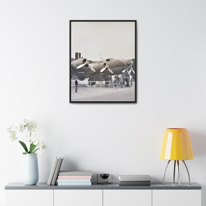 Boeing B-17 Bomber Gallery Canvas Wraps Vertical Frame 24″ x 30″ 1.25" Black