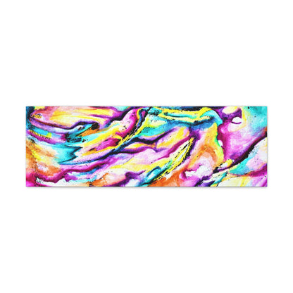 Teal River Canvas Gallery Wraps 36″ x 12″ 1.25"