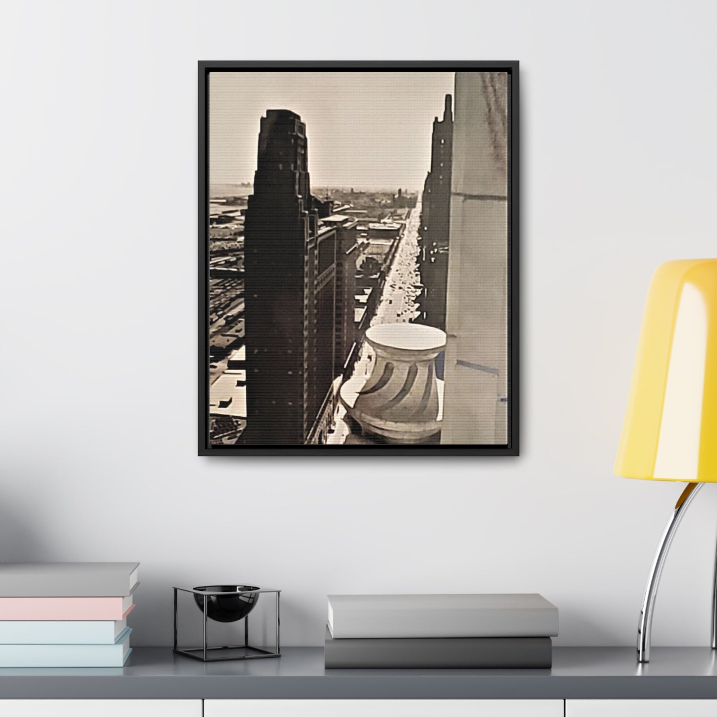 Michigan Ave Chicago Gallery Canvas Wraps, Vertical Frame