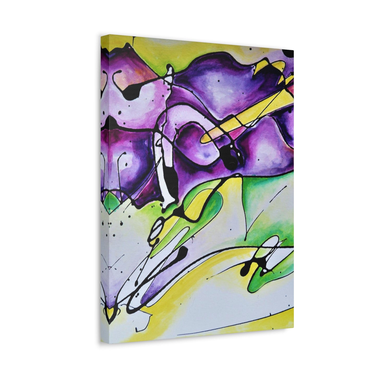 Purple Mountains Stretched Canvas