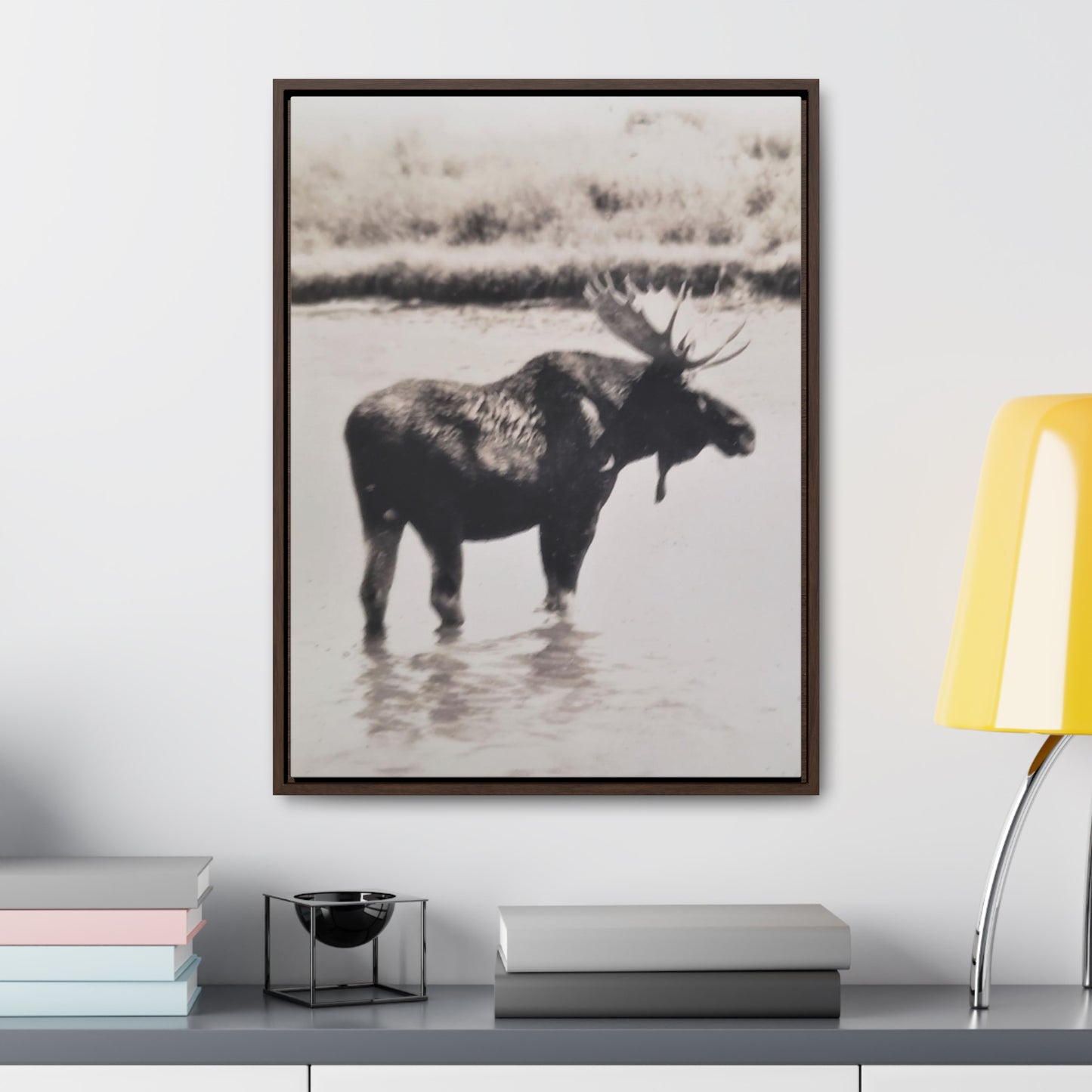 Yellowstone Bull Moose Gallery Canvas Wraps, Vertical Frame