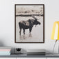 Yellowstone Bull Moose Gallery Canvas Wraps Vertical Frame 18″ x 24″ Premium Gallery Wraps (1.25″) Walnut