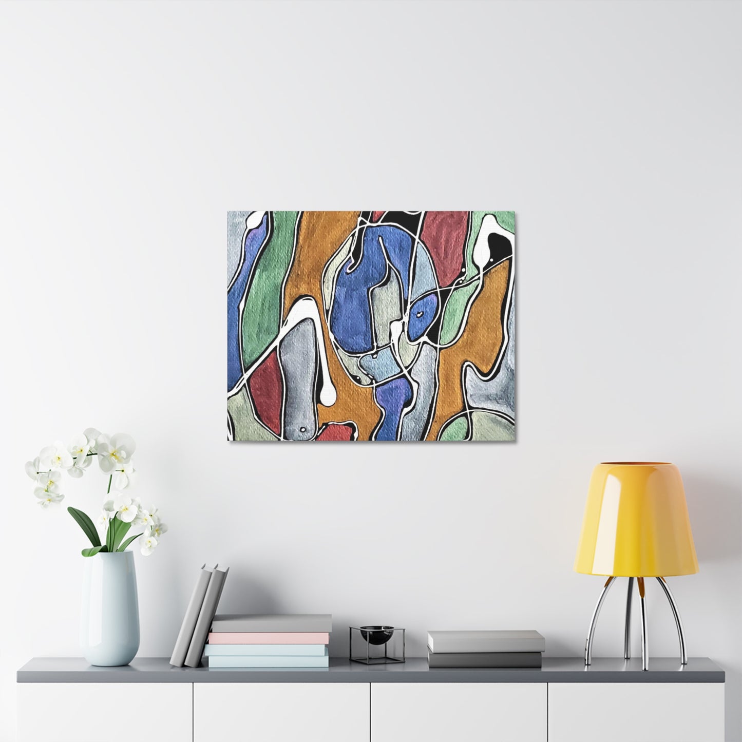 Blue Girl Stretched Canvas