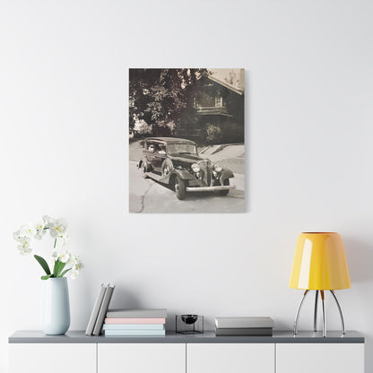 Classic Car Satin Canvas Stretched