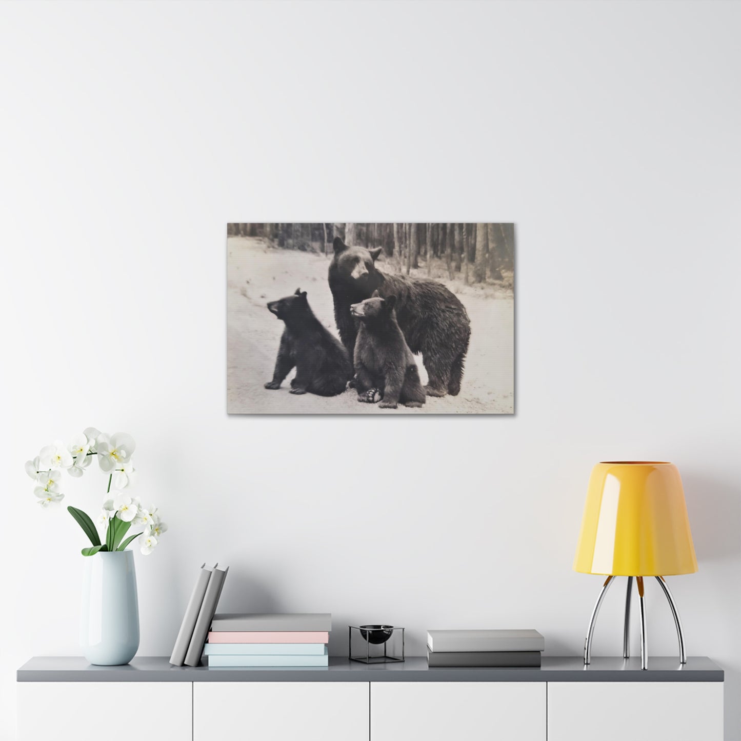 Yellowstone Black Bears Canvas Gallery Wraps