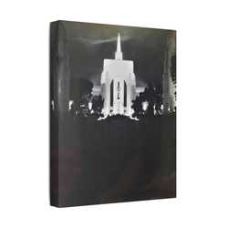 Golden Gate International Exposition Night Satin Canvas Stretched