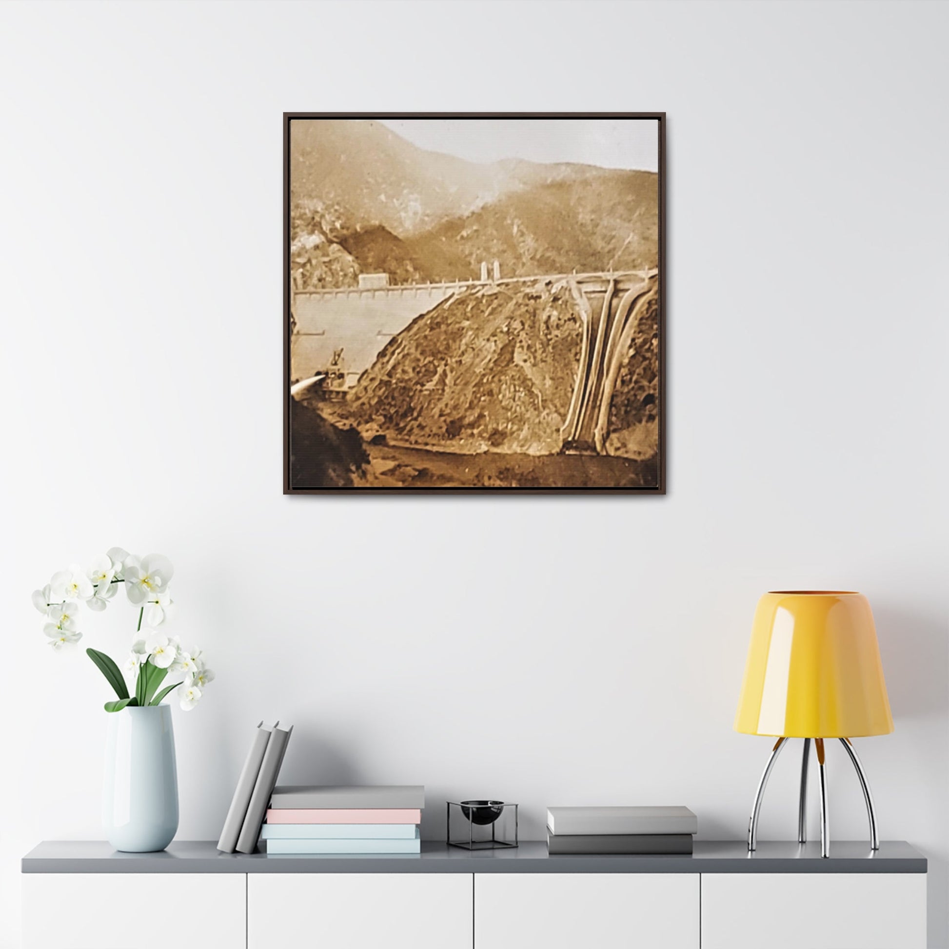 Back View Morris Dam Spillway Gallery Canvas Wraps Square Frame