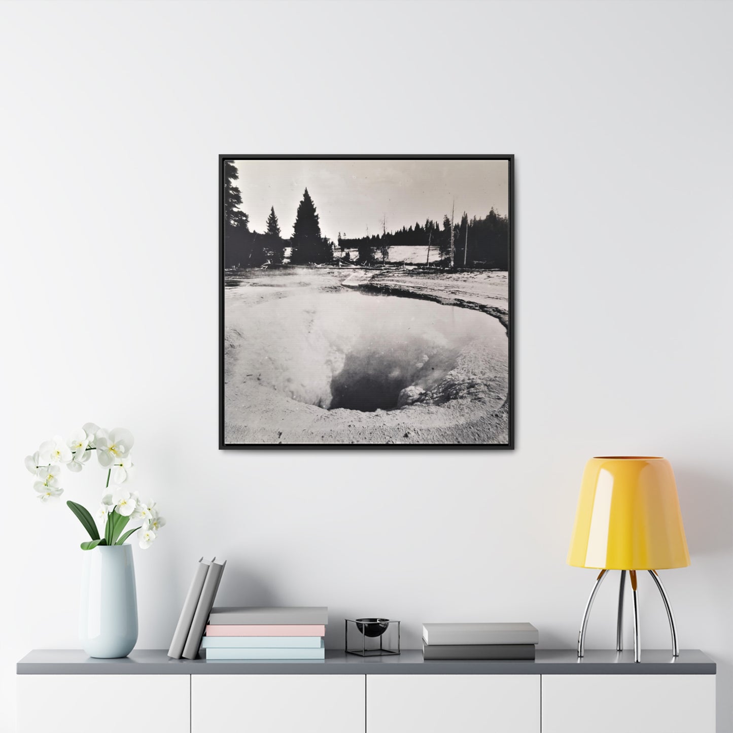 Morning Glory Pool Yellowstone Gallery Canvas Wraps, Square Frame