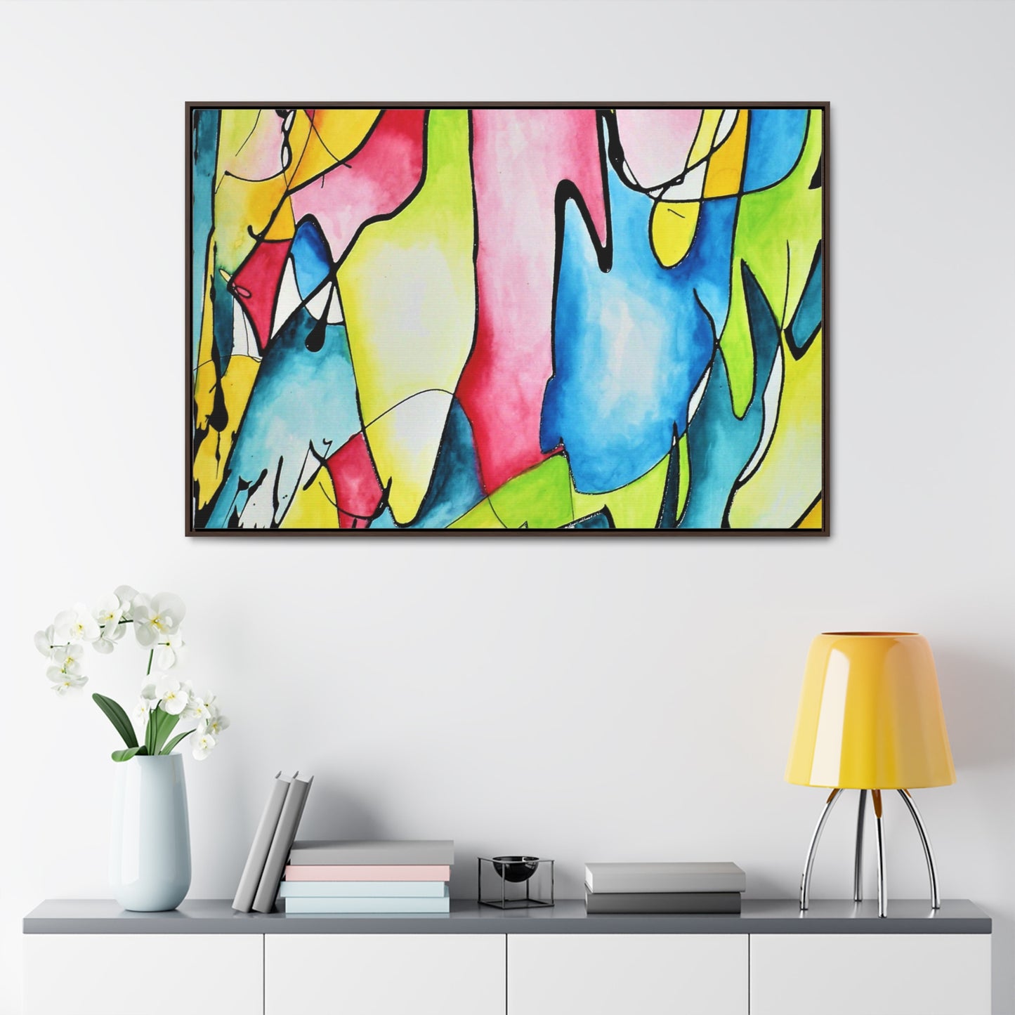 Blue Flame Gallery Canvas Wraps, Horizontal Frame